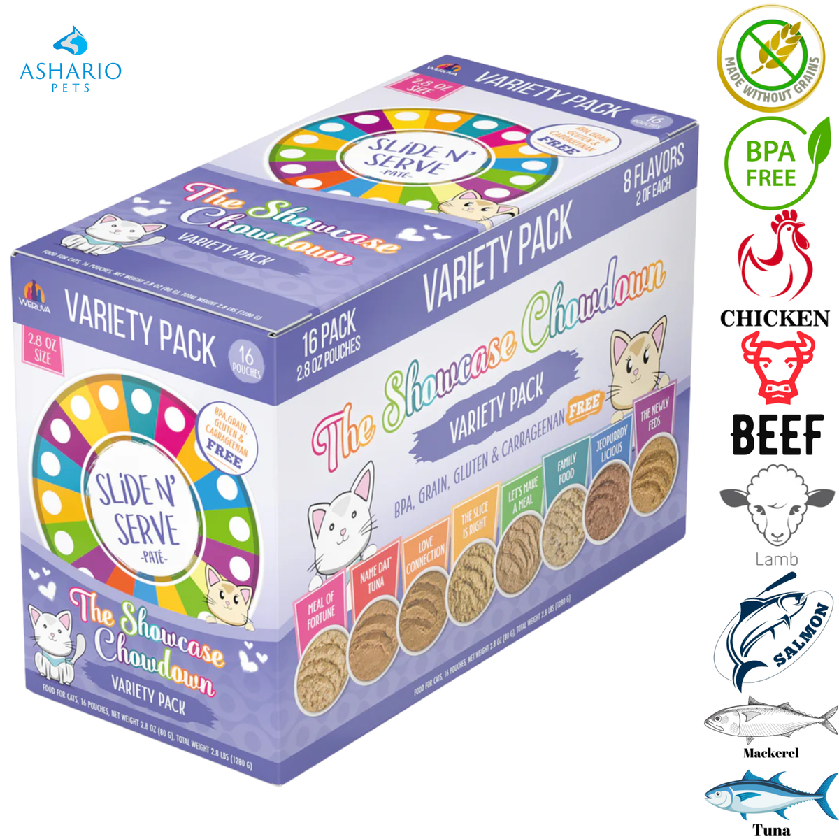 Weruva - The Showcase Chowdown Variety Pack Wet Cat Food Pouch
