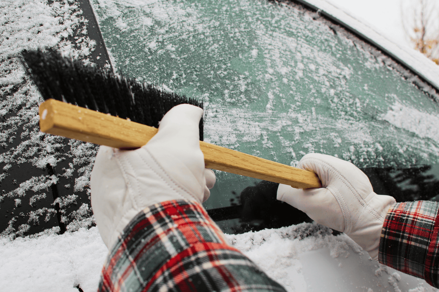 Gants de travail blancs, doublure hiver