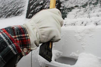 Gants de travail blancs, doublure hiver
