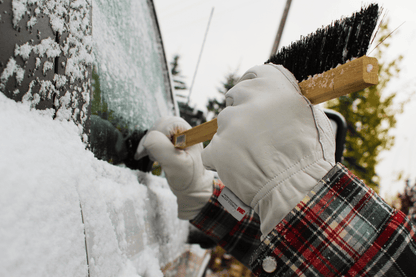 Gants de travail blancs, doublure hiver