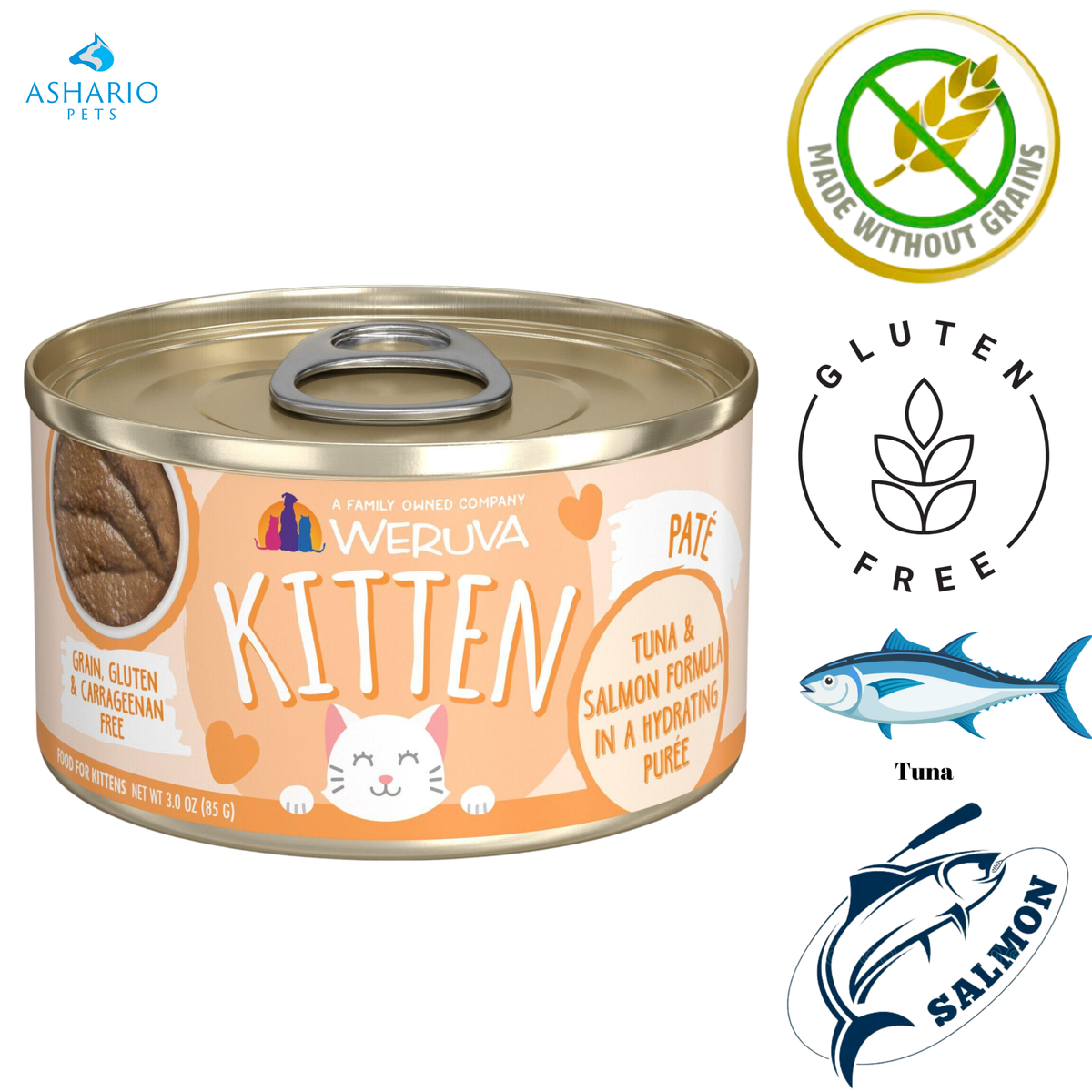 Weruva - Kitten Tuna & Salmon Hydrating Puree Canned Cat Food