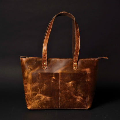 Sac fourre-tout classique en cuir noir