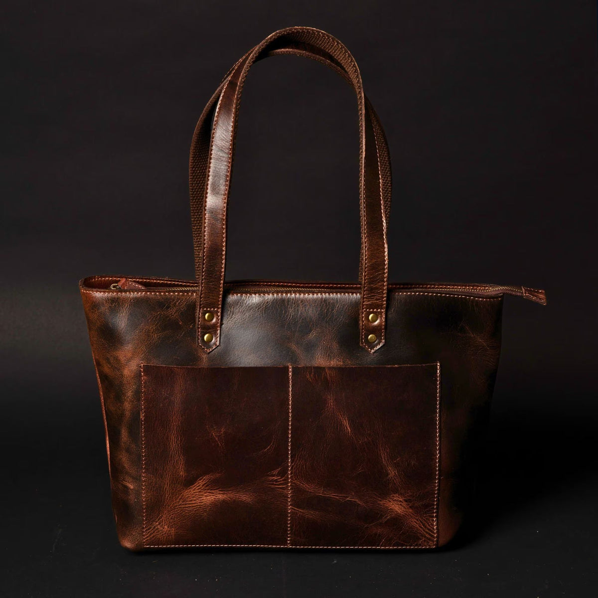 Sac fourre-tout classique en cuir noir