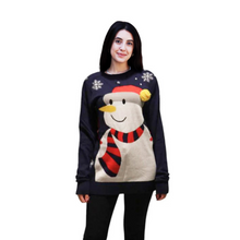 Pull Bonhomme de neige avec un pompon