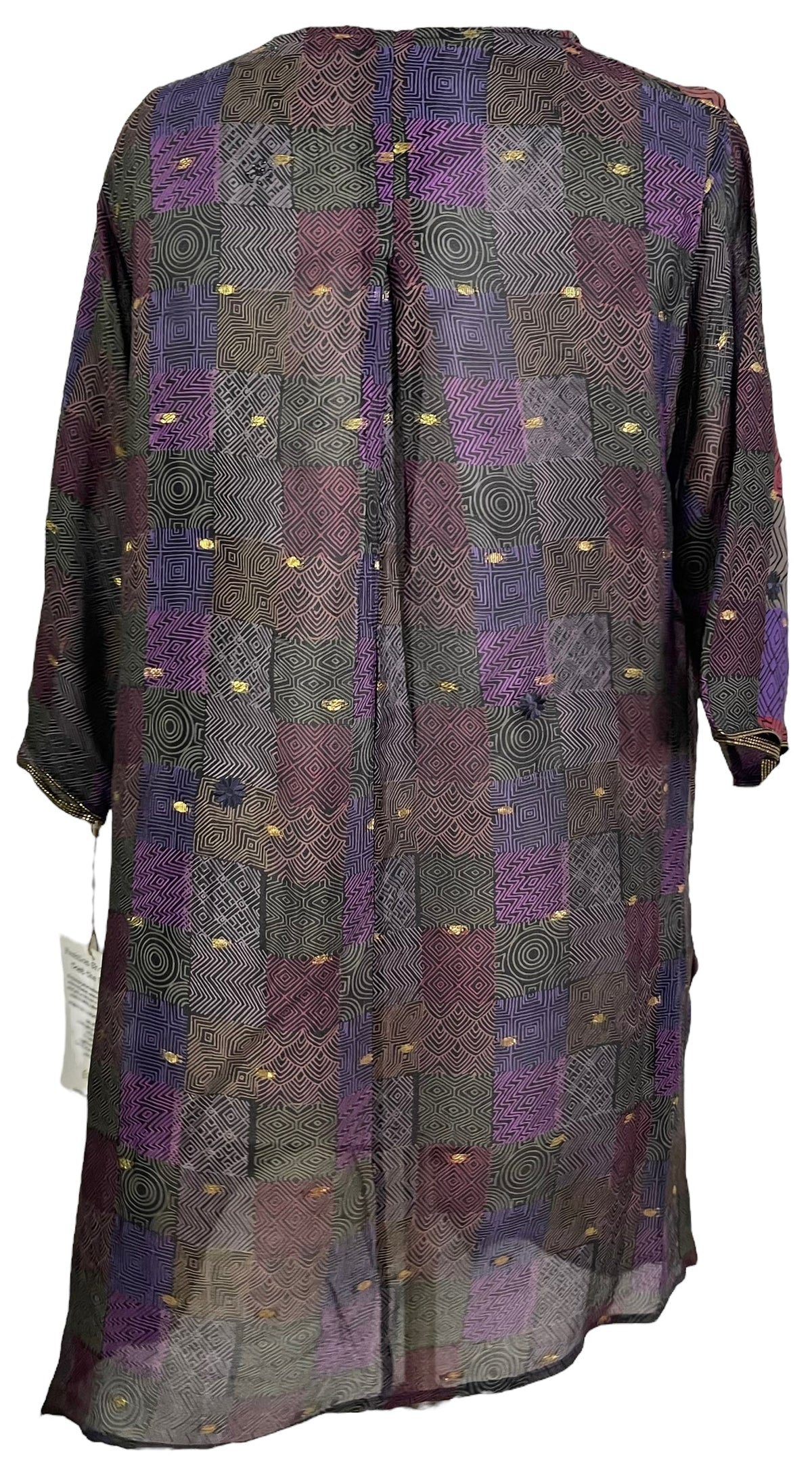 PRC6061 Avatar Pure Silk Self Pocket Tunic Dress