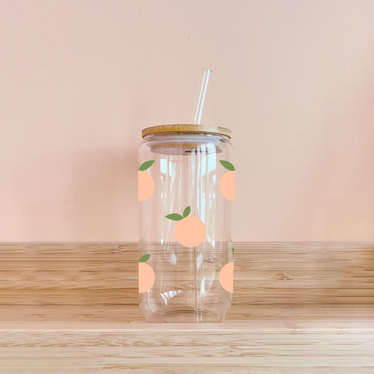 Verre boho - pêches