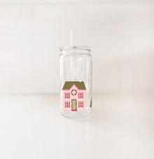 Verre en plastique 16oz - Village de Noël