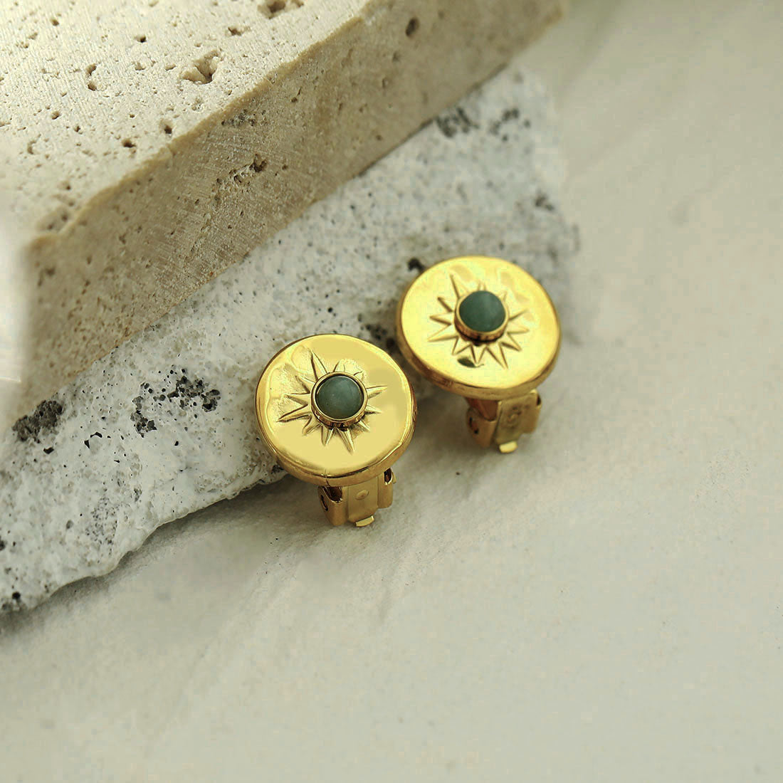Boucles d'oreilles clous VICTORIA à clip (Pas besoin de piercing)