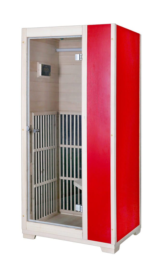 Blisspod | Vienne | Sauna infrarouge lointain | Pruche du Canada très faible champ électromagnétique | 185 cm H x 90 cm L x 65 cm P | 1 personne