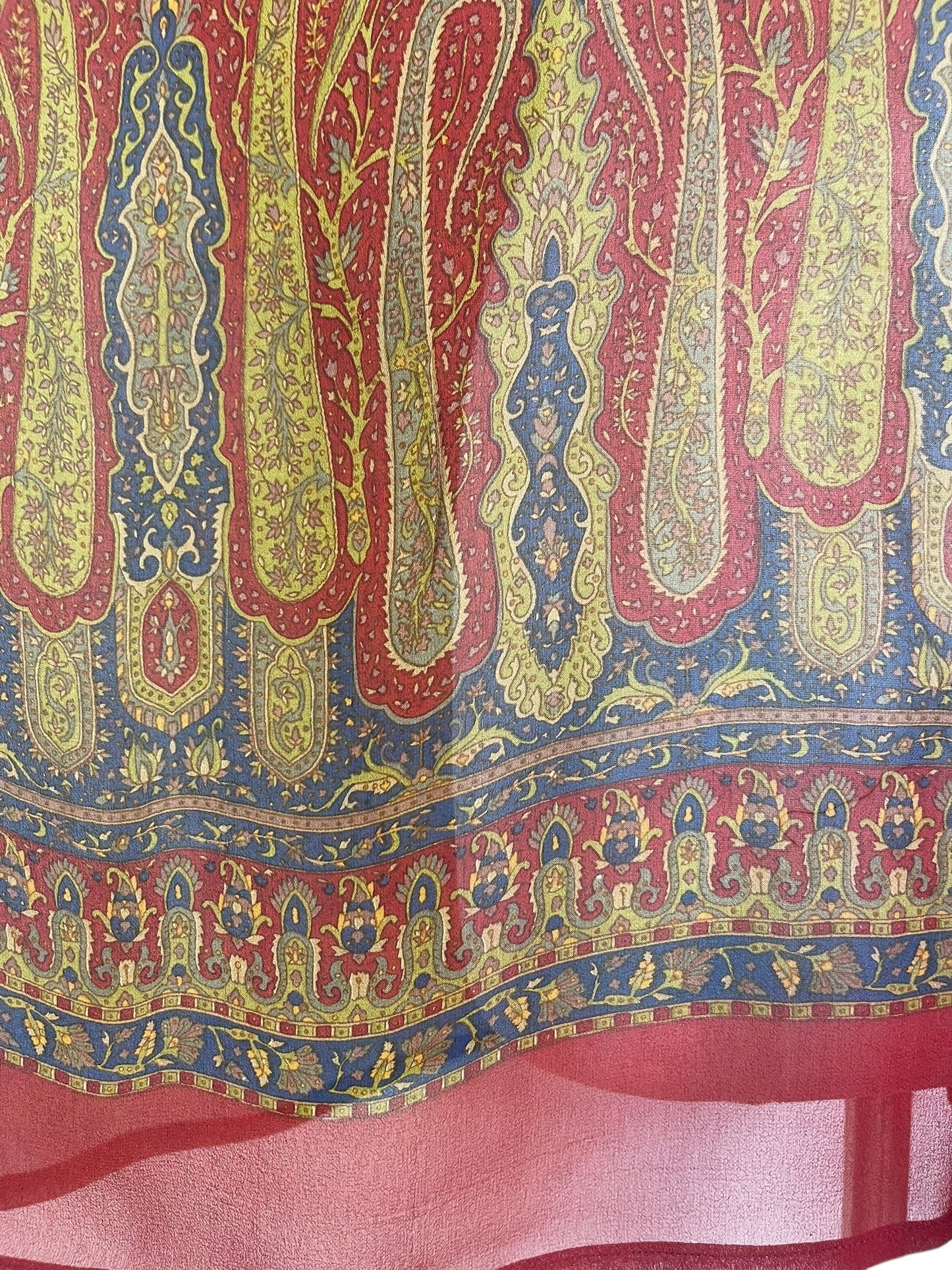 PRG7189 Tunique caftan courte en pure soie Sheer Avatar sans fentes