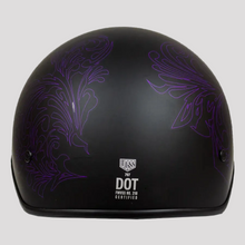 Casque demi-jet VOSS 707FRP violet cachemire avec visière