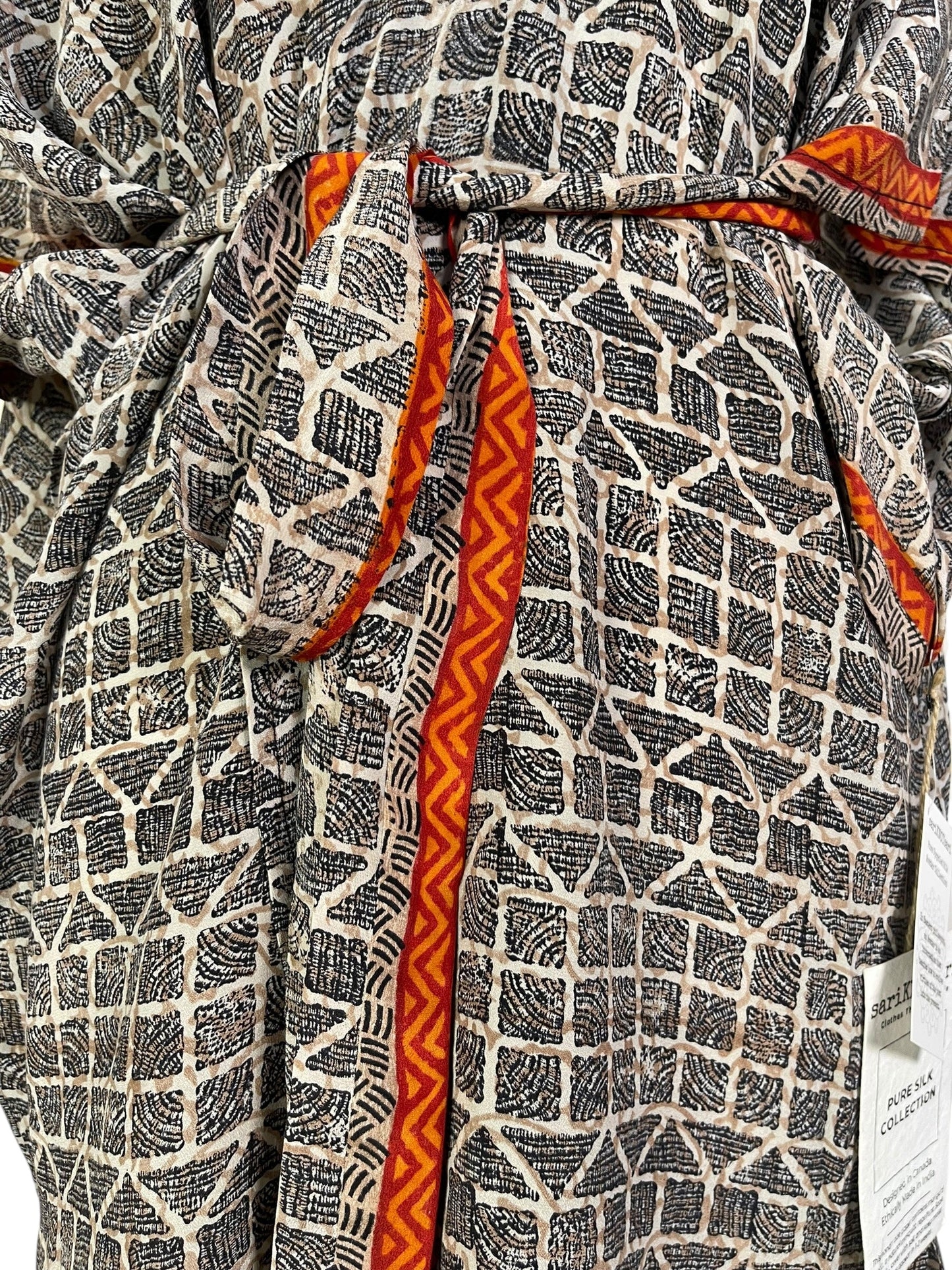 PRC6915 Veste à manches kimono en pure soie Avatar avec ceinture