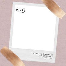 Toile photo Polaroid Cœur d'amour - Impression sur toile personnalisée Saint-Valentin