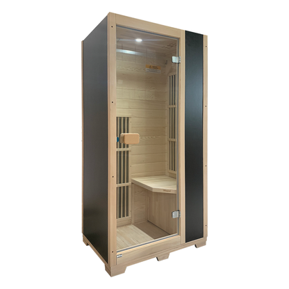 Blisspod | Vienne | Sauna infrarouge lointain | Pruche du Canada très faible champ électromagnétique | 185 cm H x 90 cm L x 65 cm P | 1 personne
