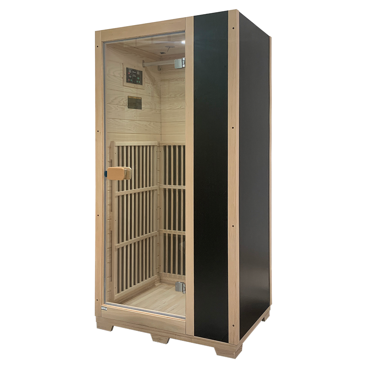 Blisspod | Vienne | Sauna infrarouge lointain | Pruche du Canada très faible champ électromagnétique | 185 cm H x 90 cm L x 65 cm P | 1 personne