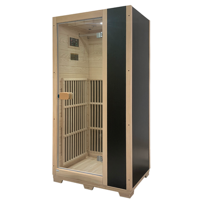 Blisspod | Vienne | Sauna infrarouge lointain | Pruche du Canada très faible champ électromagnétique | 185 cm H x 90 cm L x 65 cm P | 1 personne