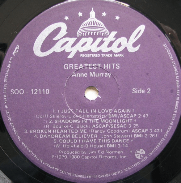 Anne Murray – Anne Murray's Greatest Hits - 1980 Original