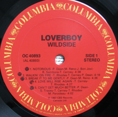 Loverboy ‎– Wildside - 1987