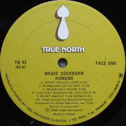 Bruce Cockburn ‎– Humans - Original de 1980