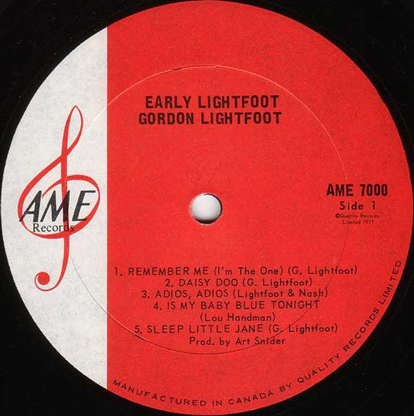 Gordon Lightfoot – Early Lightfoot - Original de 1971