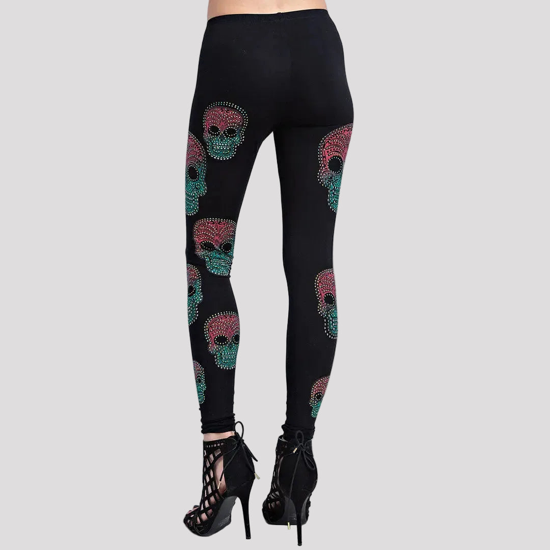 Legging tête de mort "Sugar Skull" pour femme Vocal