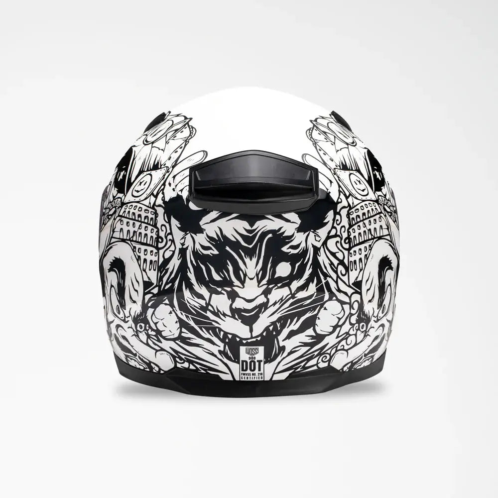 Casque de moto intégral Voss 988 Moto-1 Populace mat