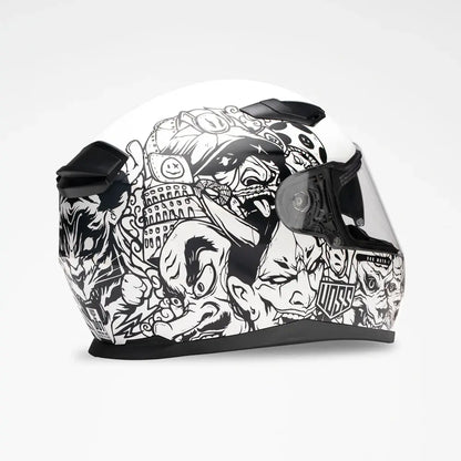 Casque de moto intégral Voss 988 Moto-1 Populace mat