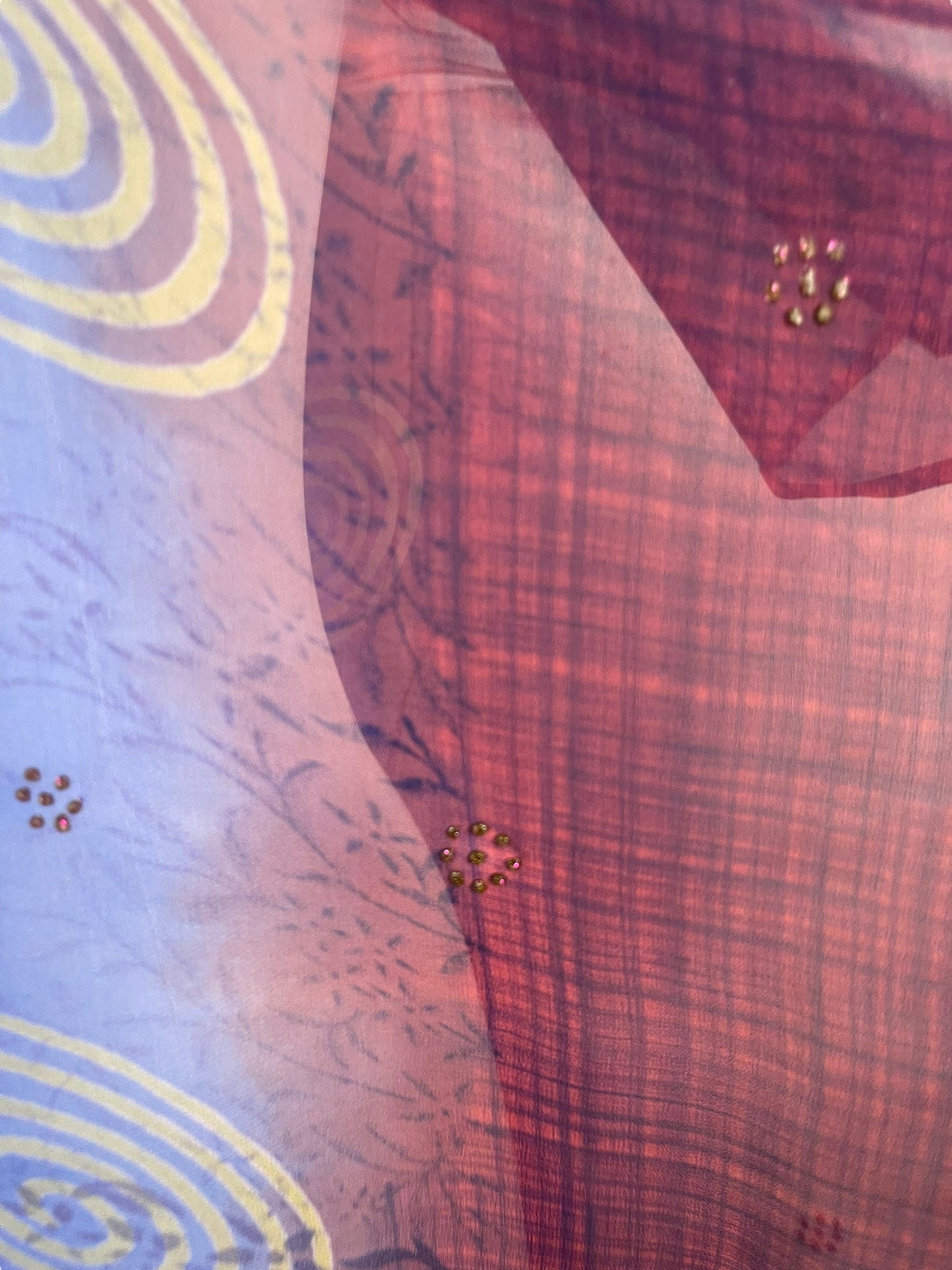 PRG6507 Haut fluide en pure soie motif Avatar