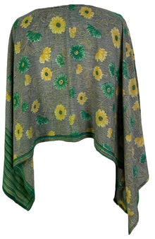 PRC6474 Poncho capelette Avatar en pure soie
