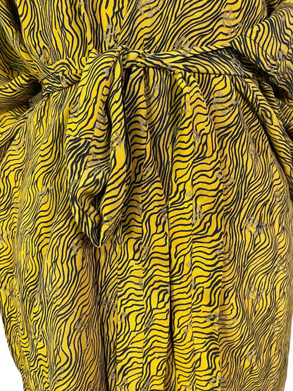 PRC6925 Veste à manches kimono en pure soie avec ceinture