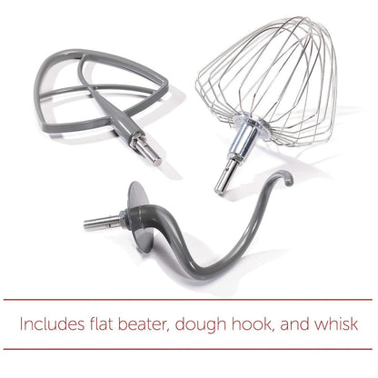 Wolf Gourmet High-Performance Stand Mixer WGSM100S 7-Quart Brushed Stainless Steel- Refurbished with Home Essentials Warranty