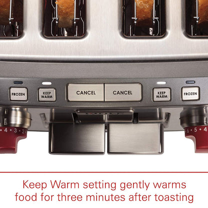 WOLF Gourmet 4-Slice Extra-Wide Slot Toaster - Factory serviced with 1 year warranty - WGTR104S