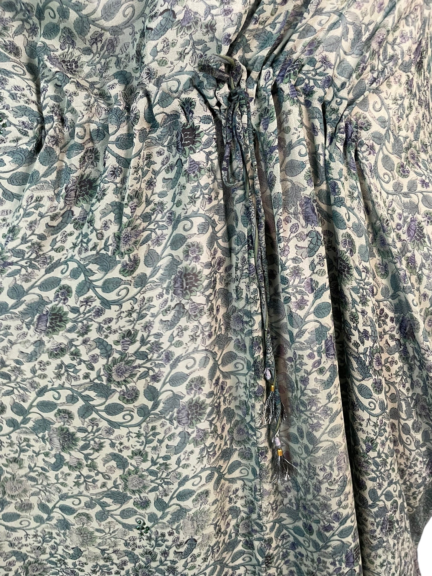 PRG6377 Robe longue caftan en pure soie Sheer Avatar