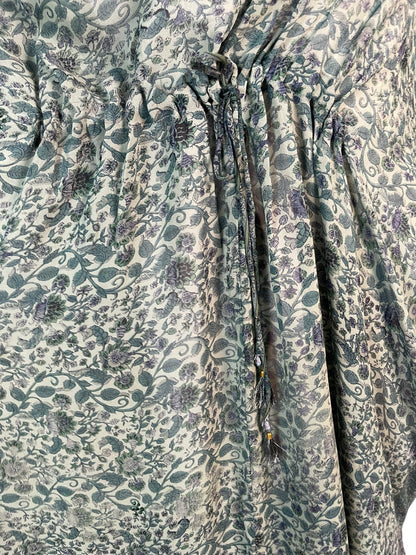 PRG6377 Robe longue caftan en pure soie Sheer Avatar