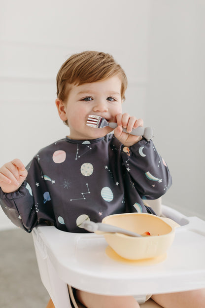 Long Sleeve Bib - Planets