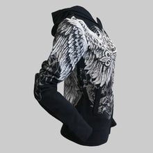 Sweat à capuche pour femme avec croix et ailes d'ange