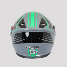 Casque de moto modulable West Coast Leather noir et vert