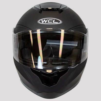 Casque de moto West Coast Leather intégral noir mat
