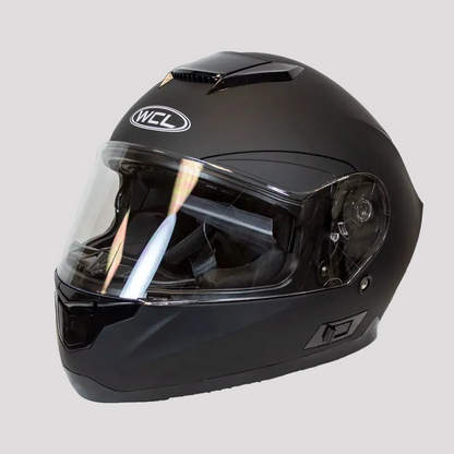 Casque de moto West Coast Leather intégral noir mat