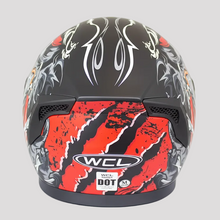 Casque de moto intégral West Coast Leather Monster Skull