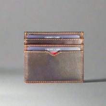 Porte-cartes en cuir de vachette fin pour homme