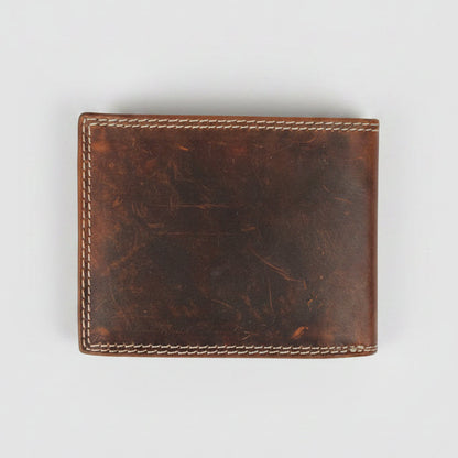 Portefeuille en cuir gaufré de bœuf pour homme