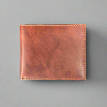 Portefeuille homme en cuir de vachette, modèle Bifold à volet