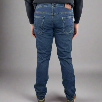 Men’s Classic Armored Motorcycle Jeans. CE-Certified Knee & Hip Protection. Timeless Denim Riding Pants