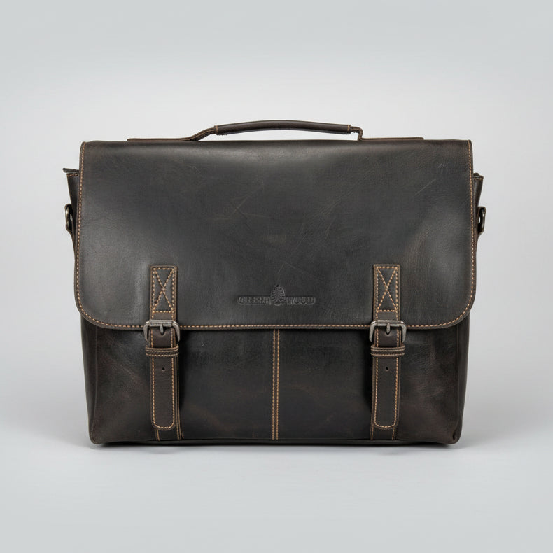 Sacoche pour ordinateur portable en cuir Greenwood