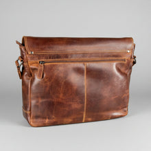 Sacoche en cuir pour ordinateur portable Greenwood. Porte-documents en cuir pleine fleur ciré de première qualité pour ordinateurs portables 16 pouces