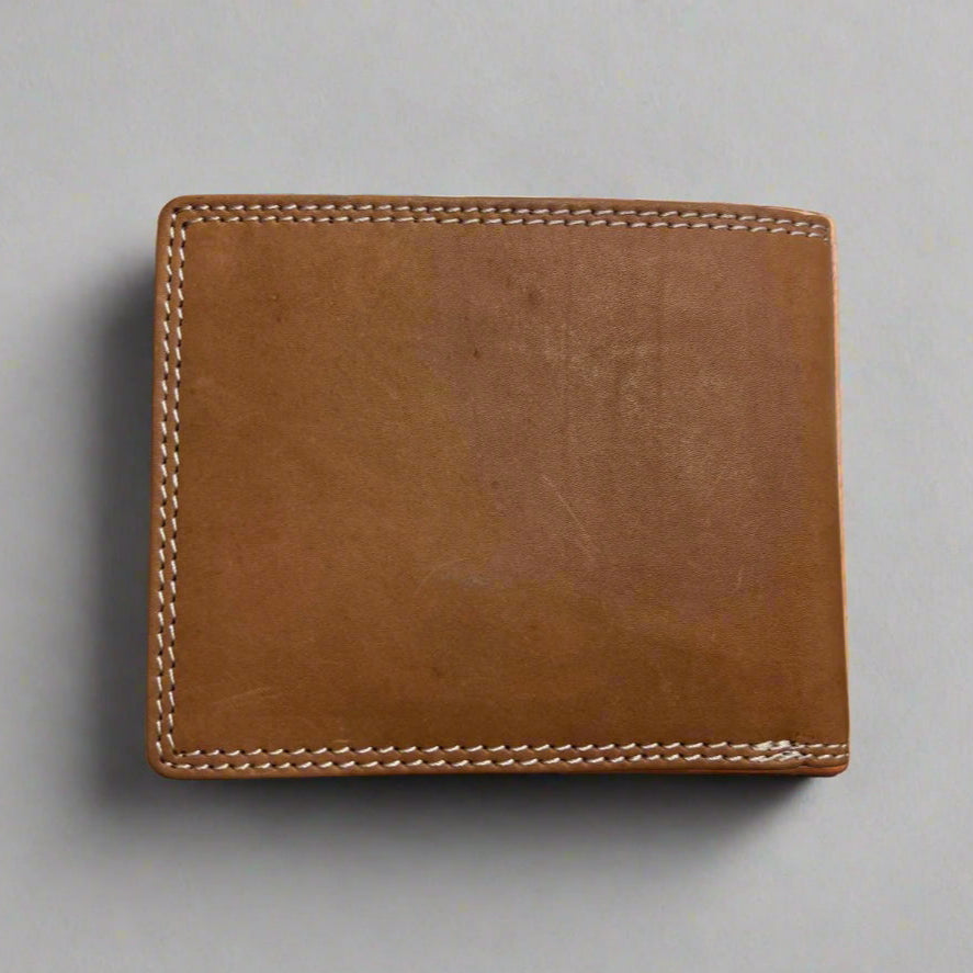 Portefeuille Bifold en cuir de vache pour homme avec aigle en relief