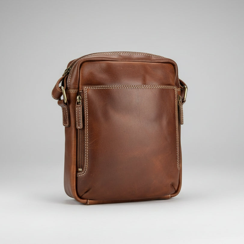 Rugged Earth Full Grain Leather Crossbody Bag