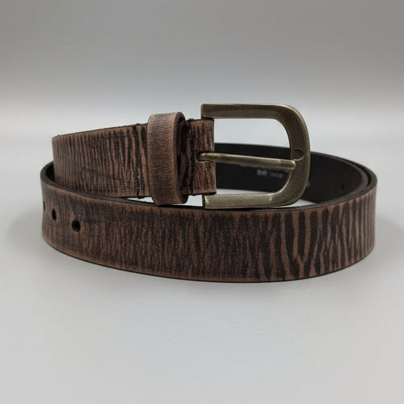 Ceinture classique pour homme en cuir vieilli mat et panaché