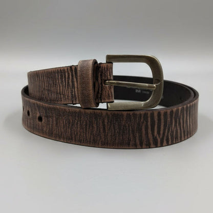 Ceinture classique pour homme en cuir vieilli mat et panaché